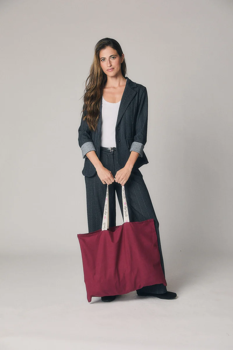 Tote Bag Algo Bonito color granate