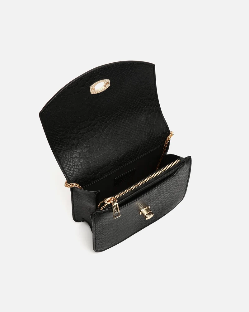 Viela bolso de fiesta pequeño con solapa y estampado animal print