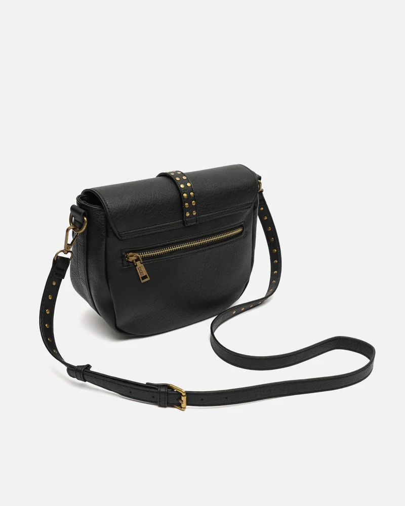 Mampi bolso bandolera pequeño con solpa y detalles metálicos