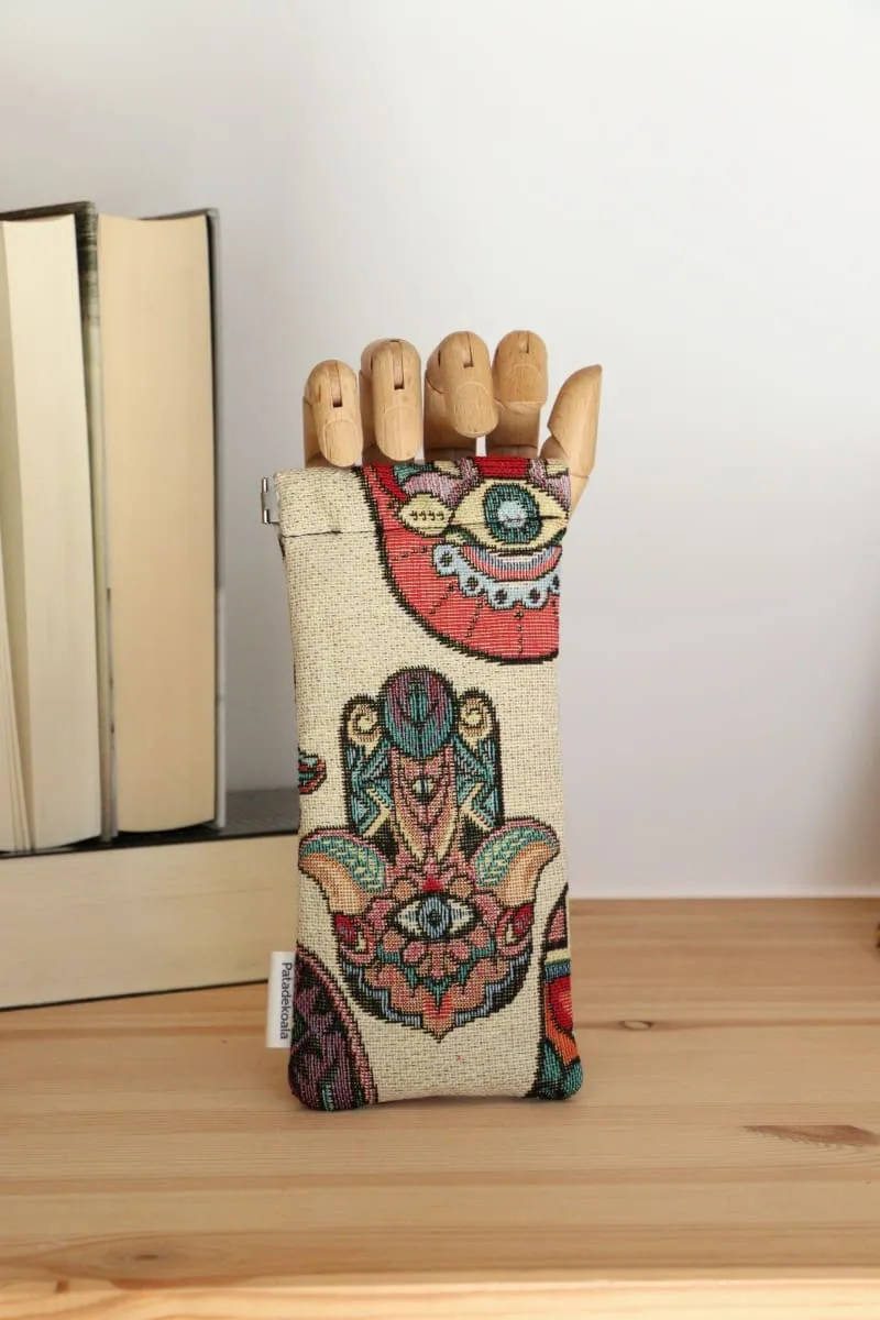 Funda gafas tela Mano de fátima