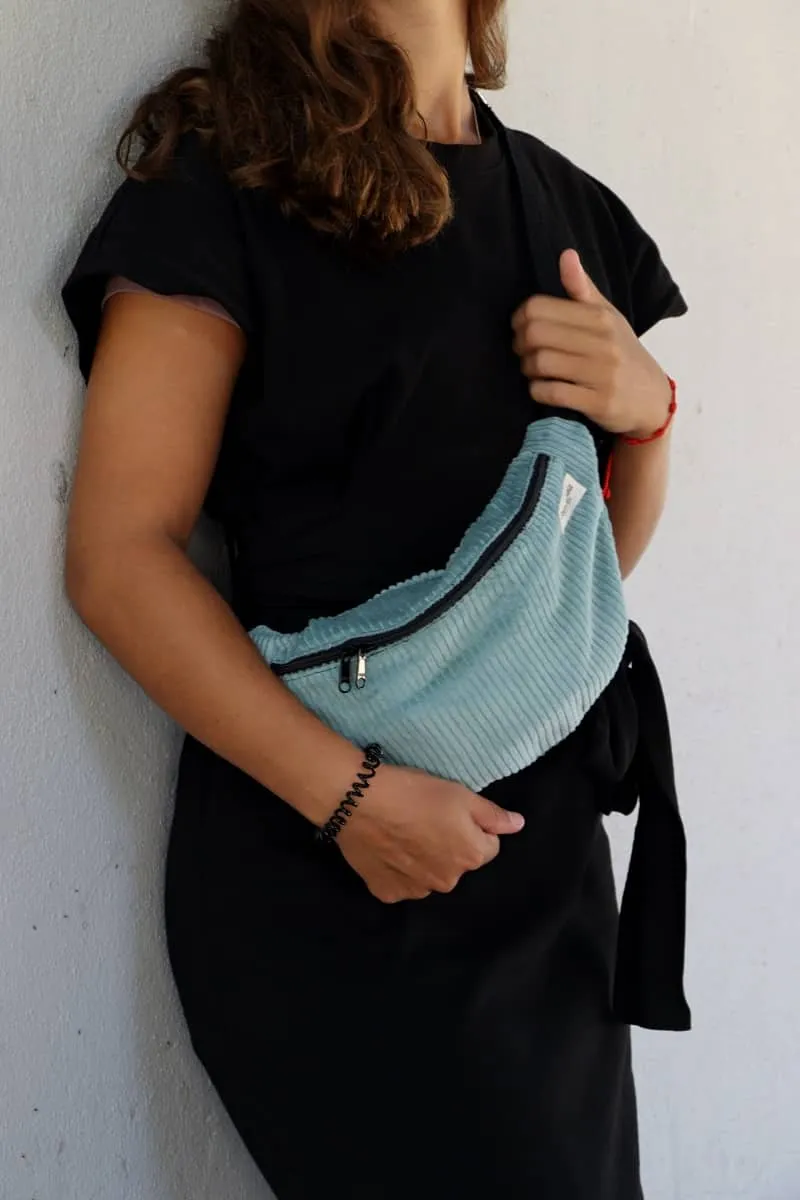 Bandolera mujer pana Mint