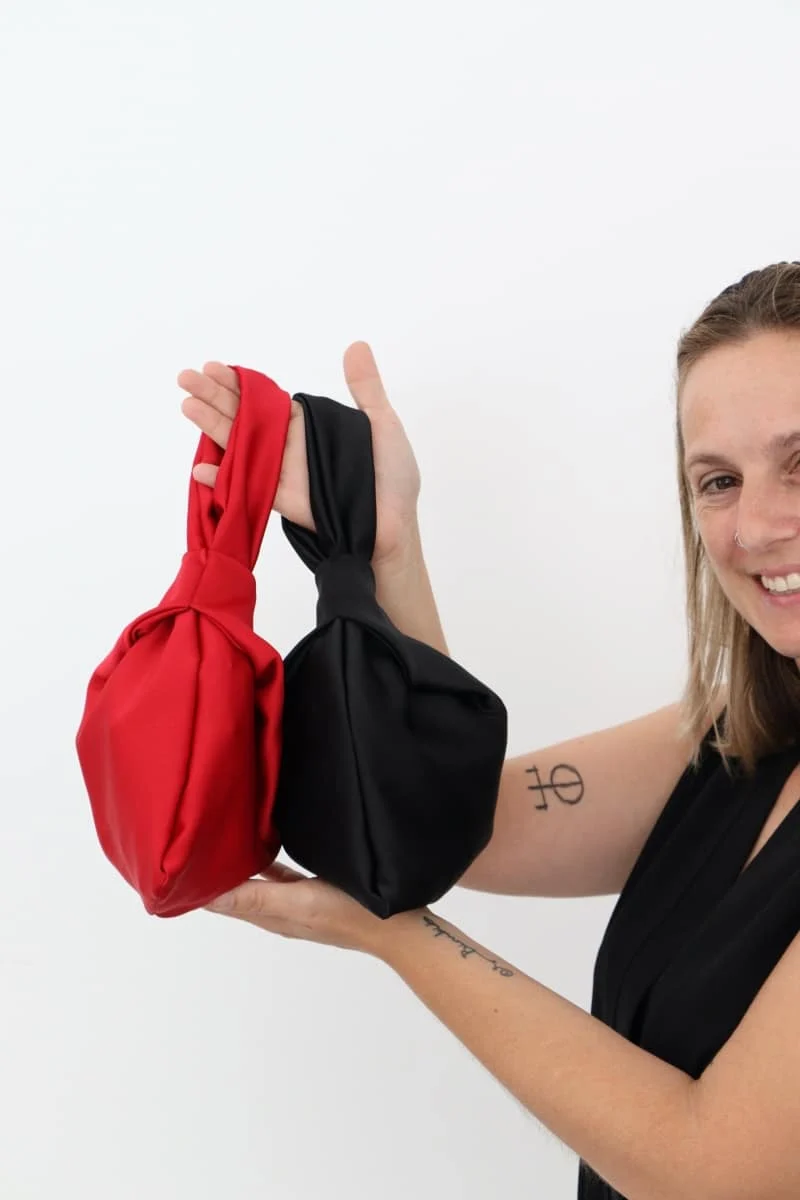 Bolso invitada Rojo satinado
