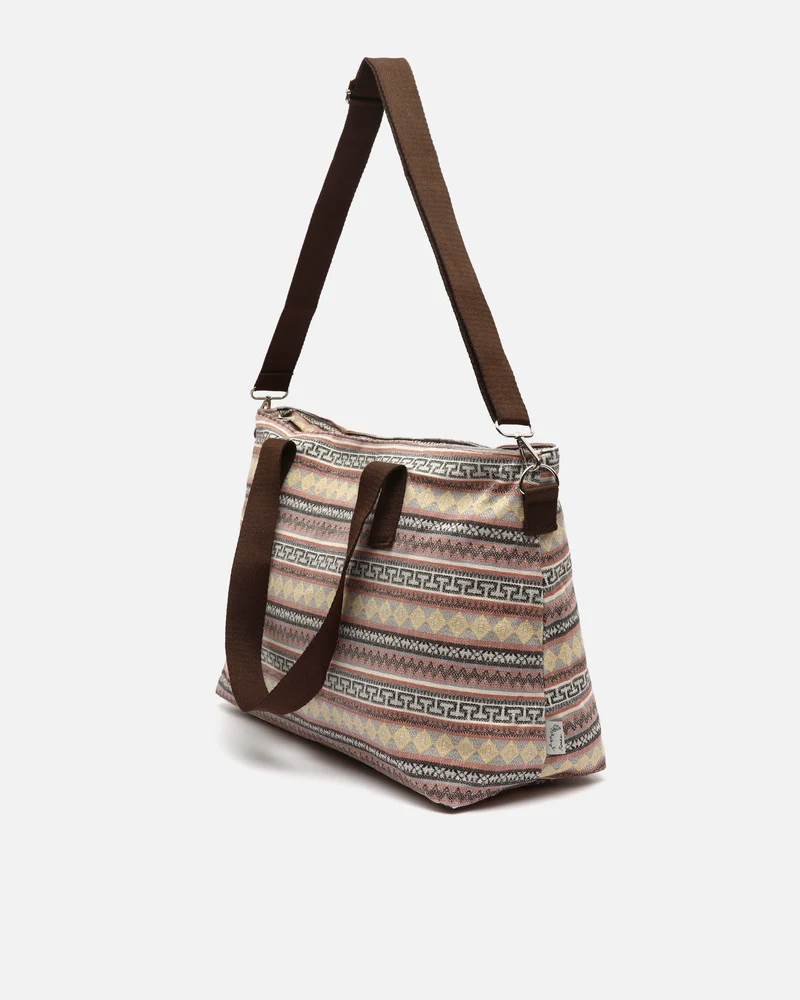 Jaka bolsa fin de semana con estampado jacquard y bandolera extraíble