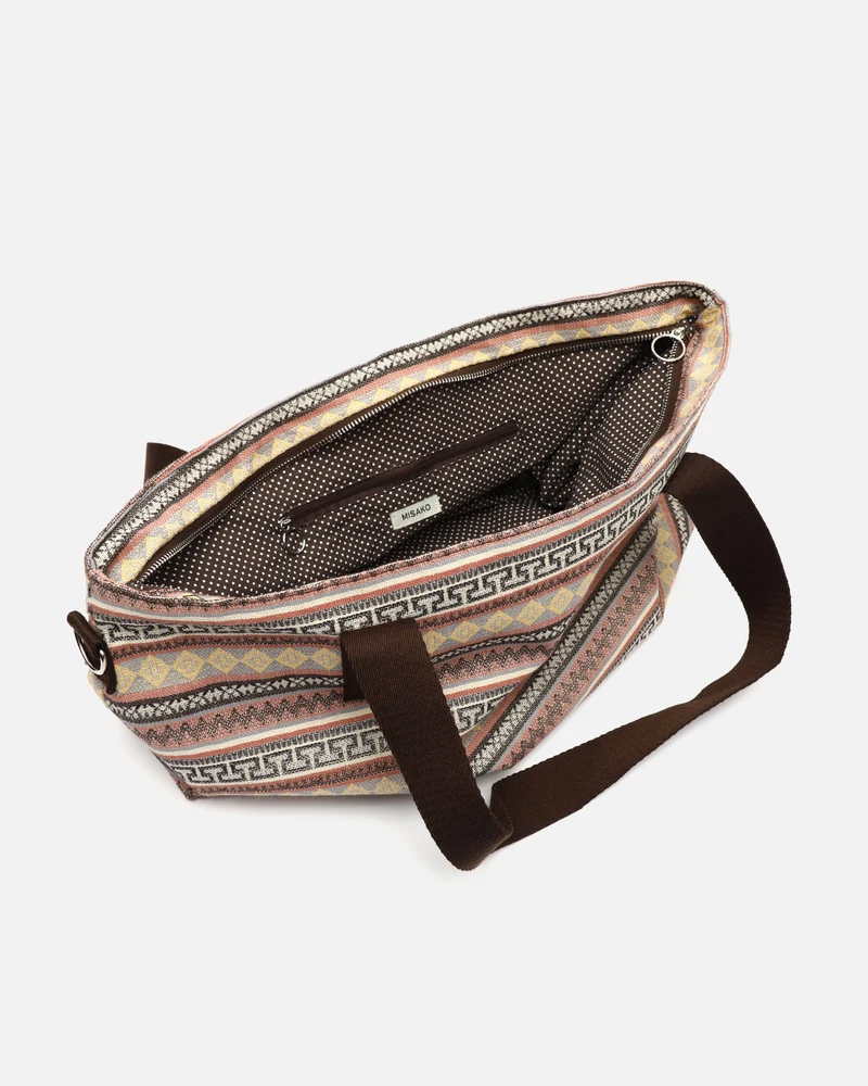 Jaka bolsa fin de semana con estampado jacquard y bandolera extraíble