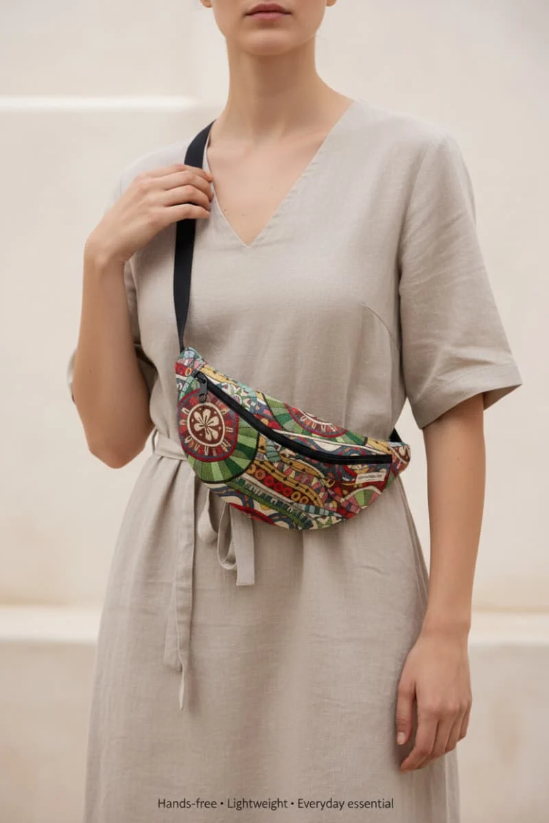 Bolso bandolera tela Azteca