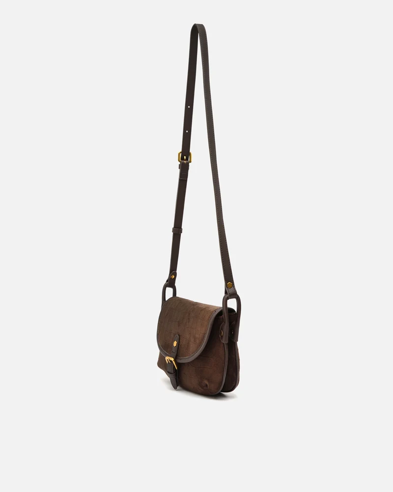 Venizia bolso bandolera pequeño efecto ante con estampado animal print