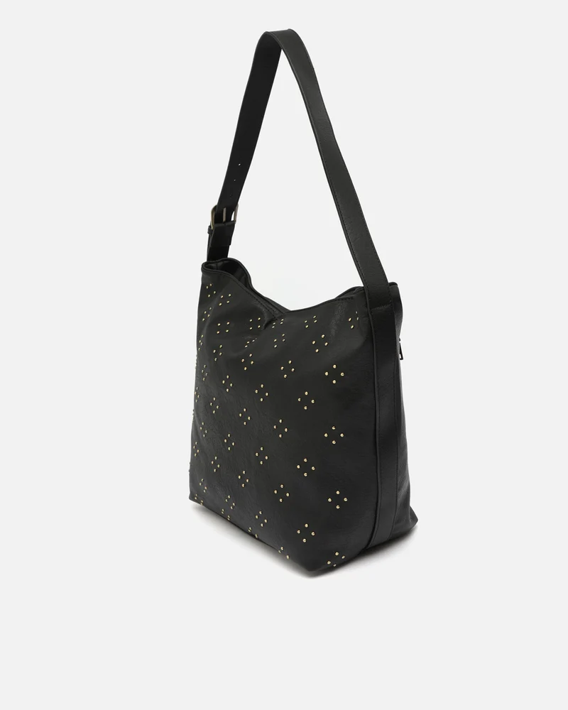 Florchi bolso hobo grande con detalles metálicos