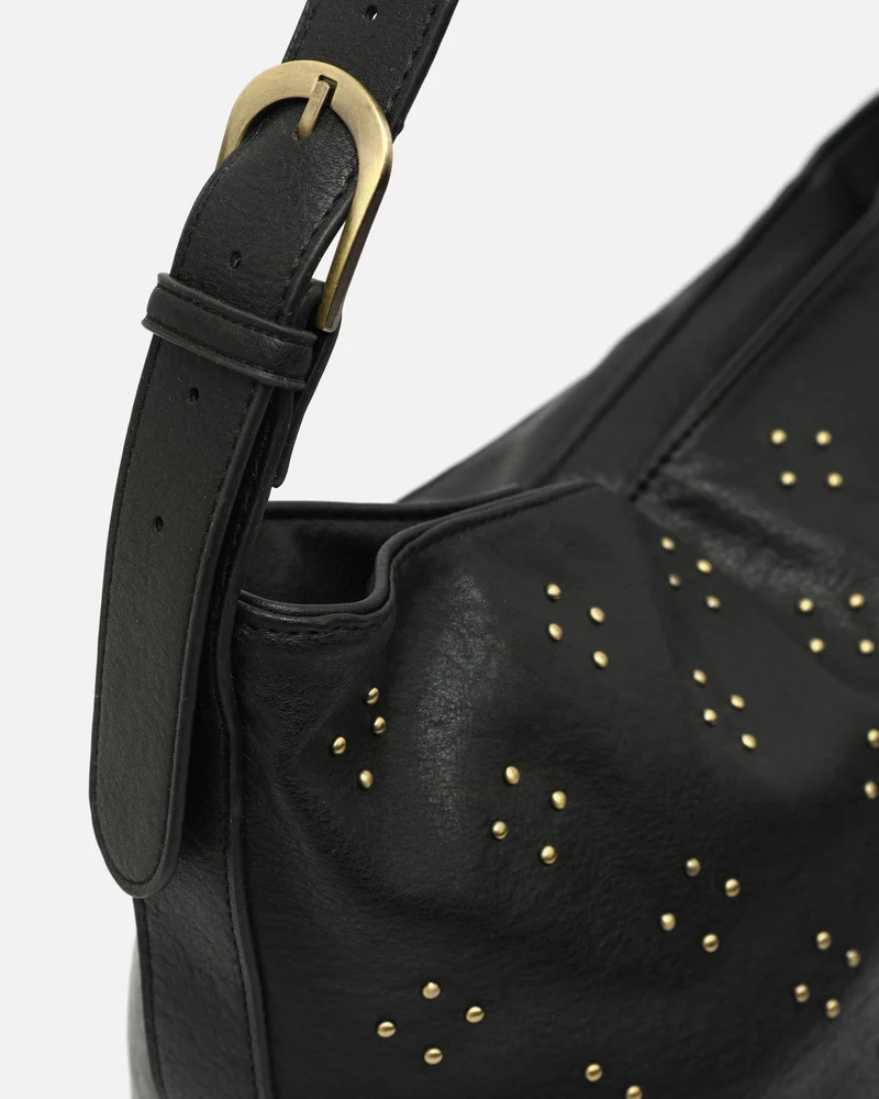 Florchi bolso hobo grande con detalles metálicos