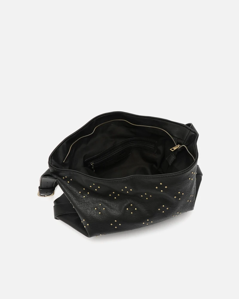 Florchi bolso hobo grande con detalles metálicos