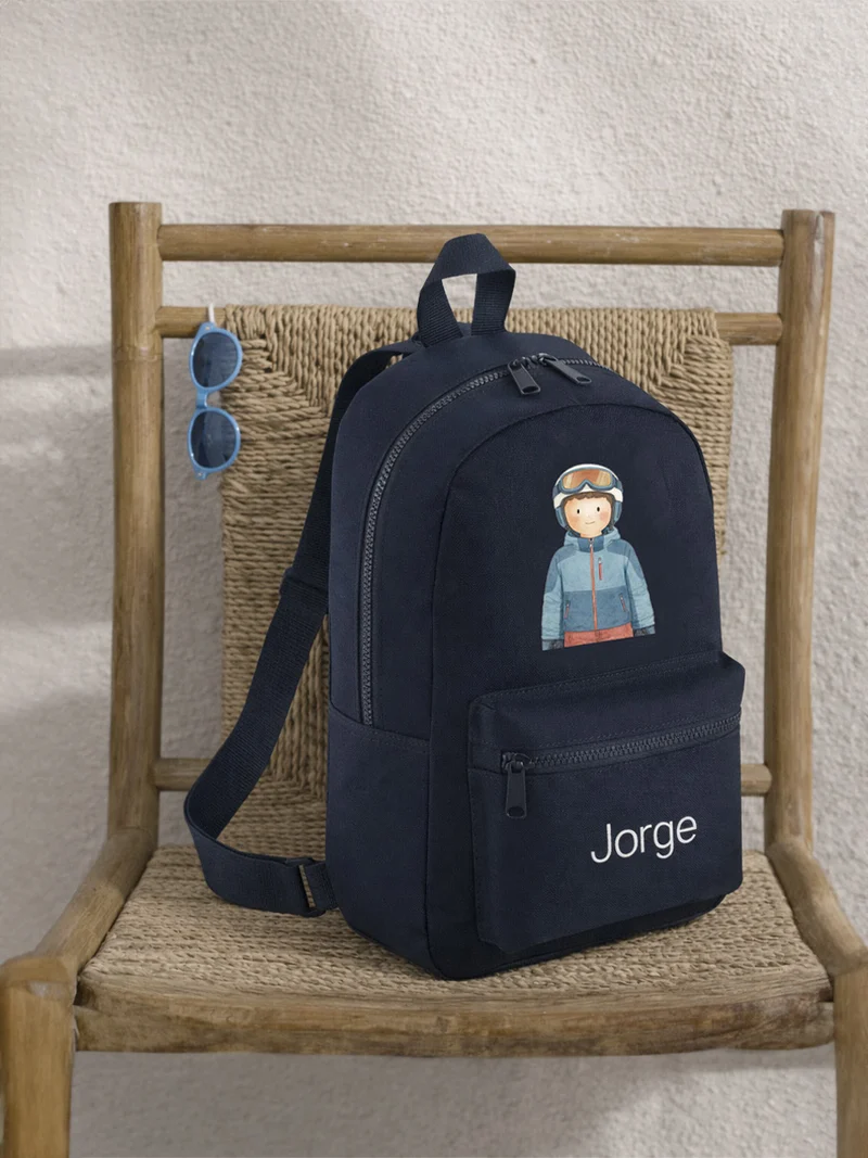 Mochila Lona Mini Esquí Niño