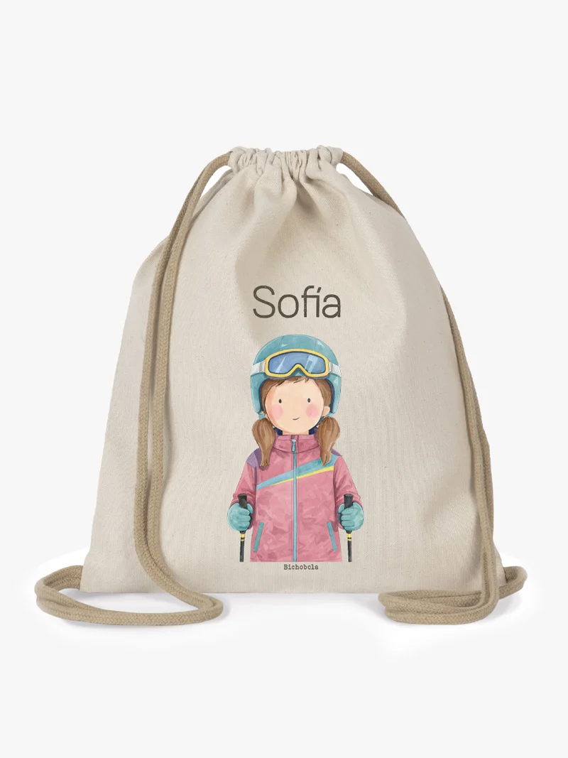 Mochila Cordones Esquí Niña