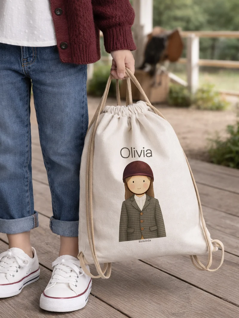 Mochila Cordones Hípica Niña
