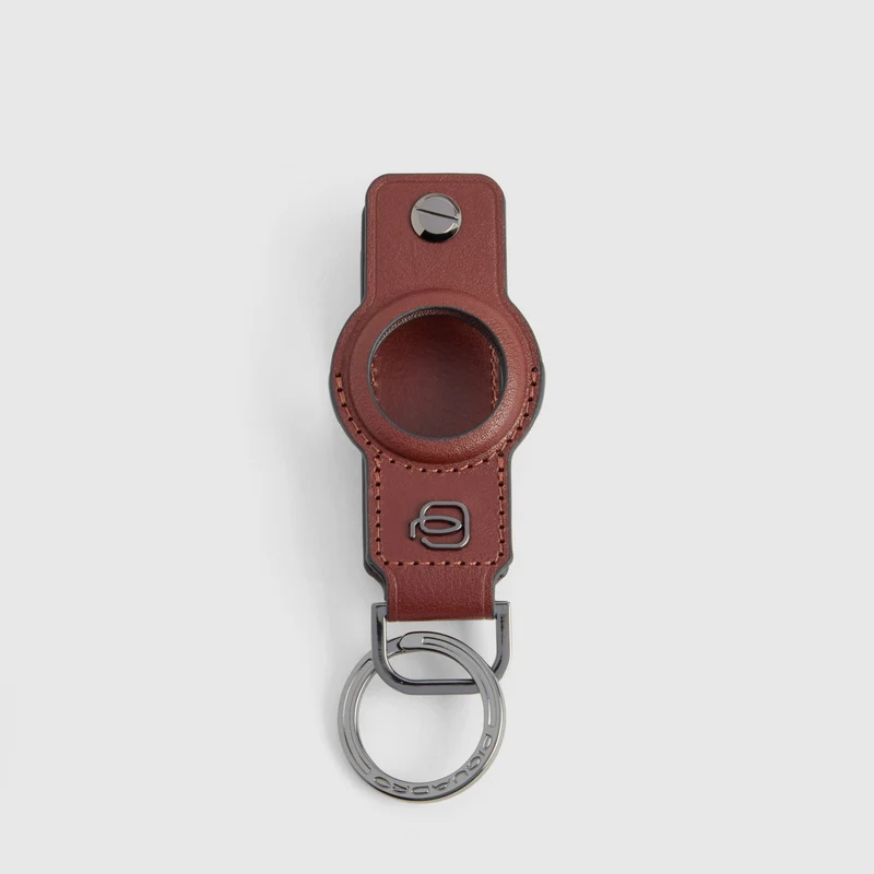 Portachiavi in pelle con porta AirTag®