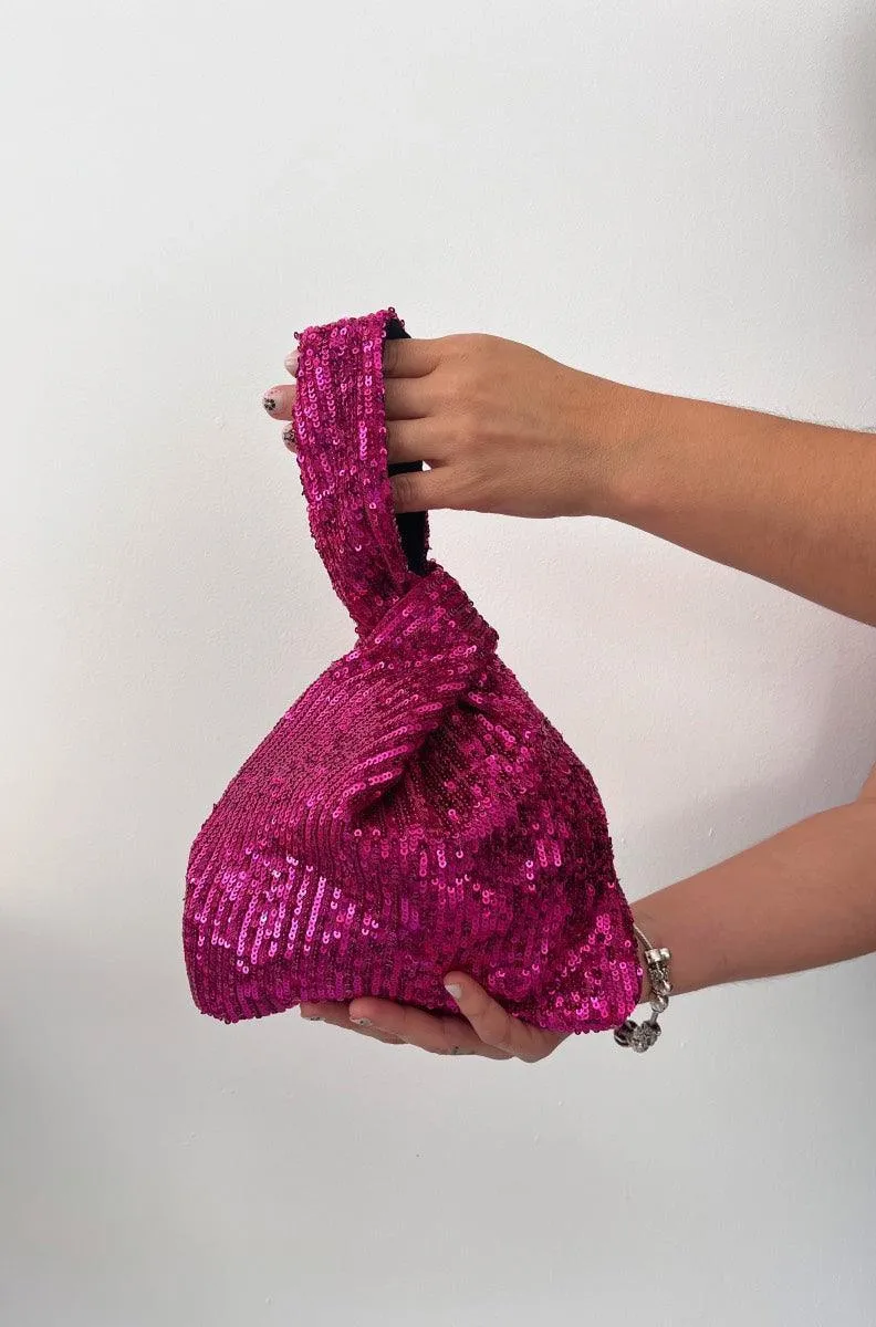 Bolso fiesta lentejuelas Fucsia