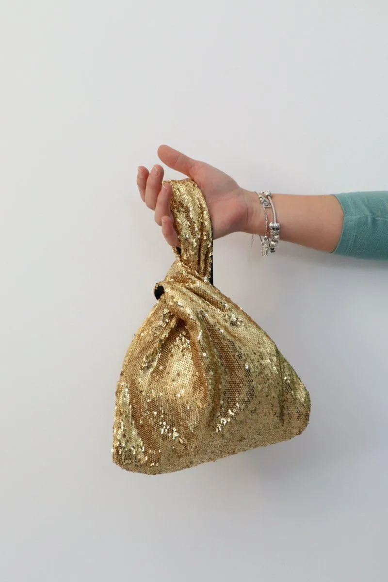 Bolso fiesta lentejuelas Doradas