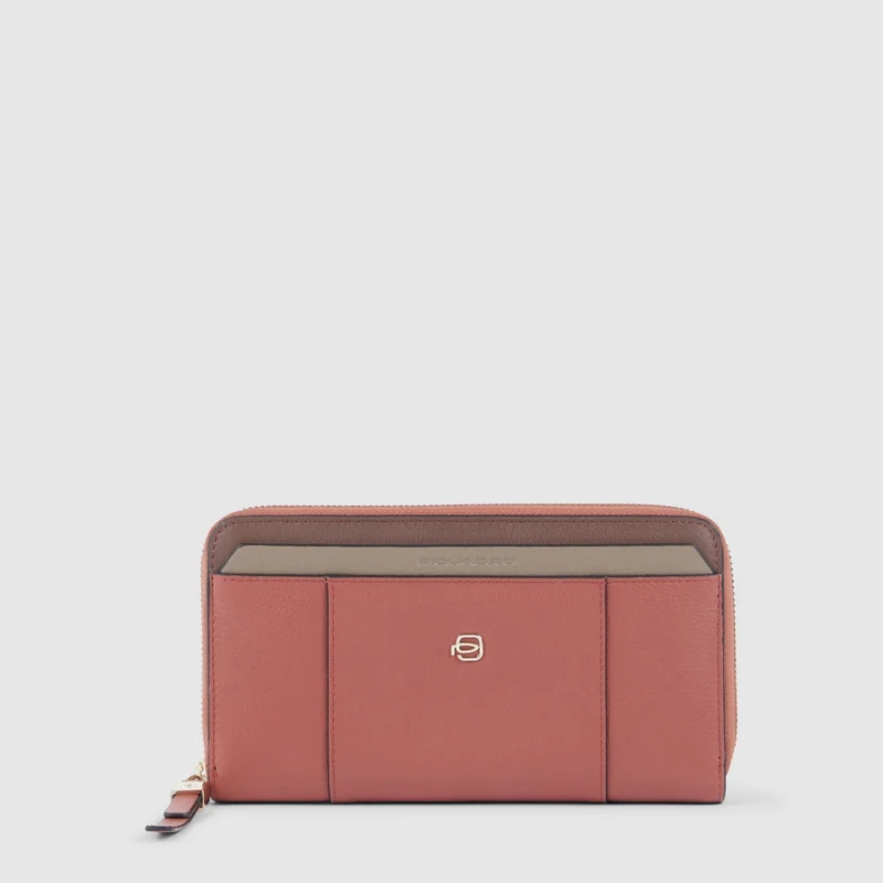 Portafogli donna grande zip-around