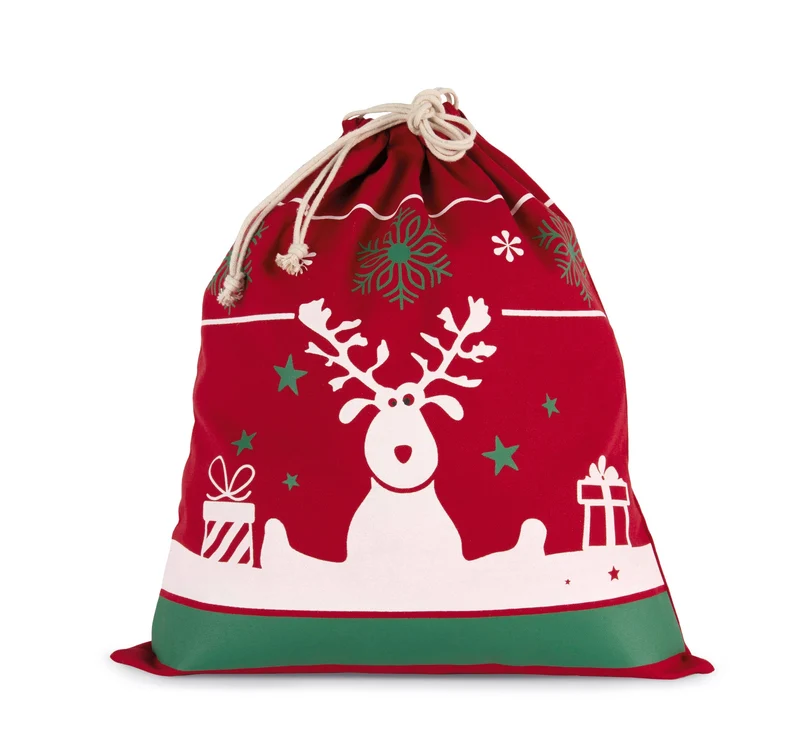 Saco com cordão com motivos de Natal