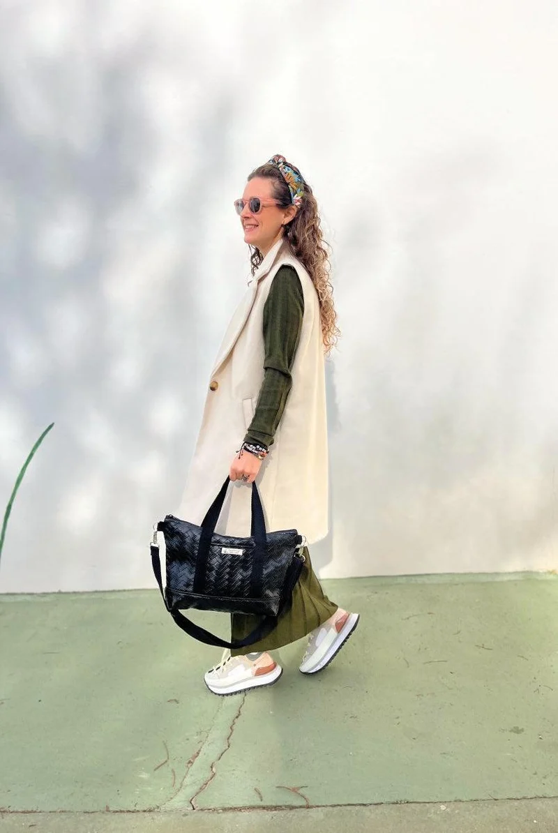 Bolso grande polipiel Negra