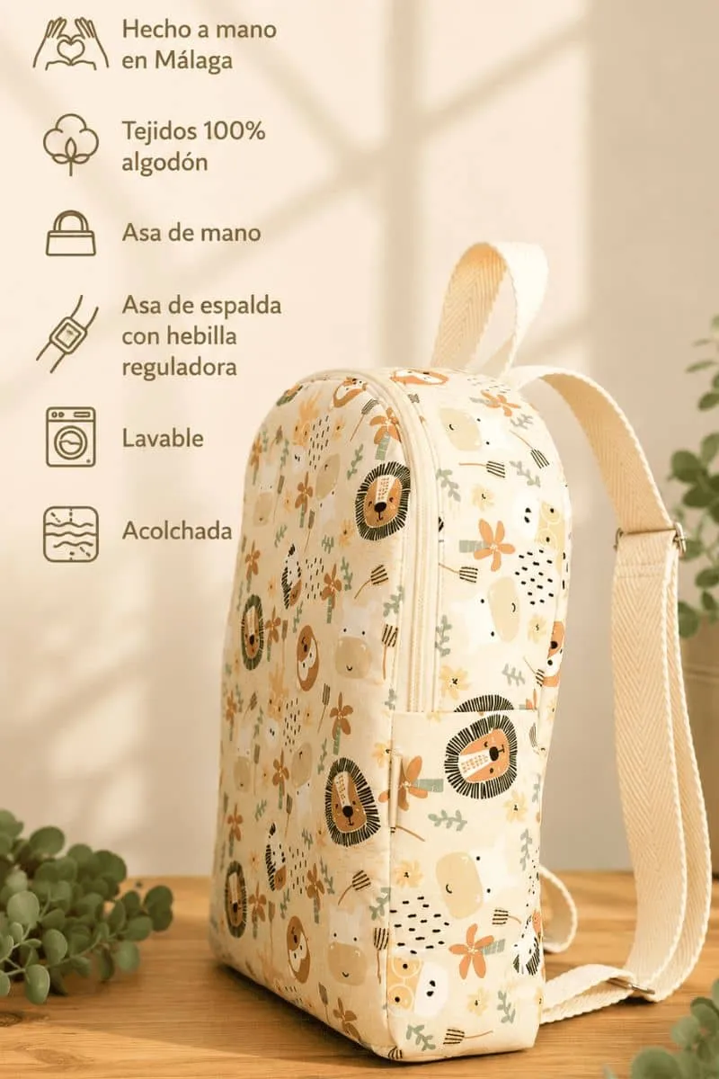 Mochila de tela infantil Animalitos del Zoo