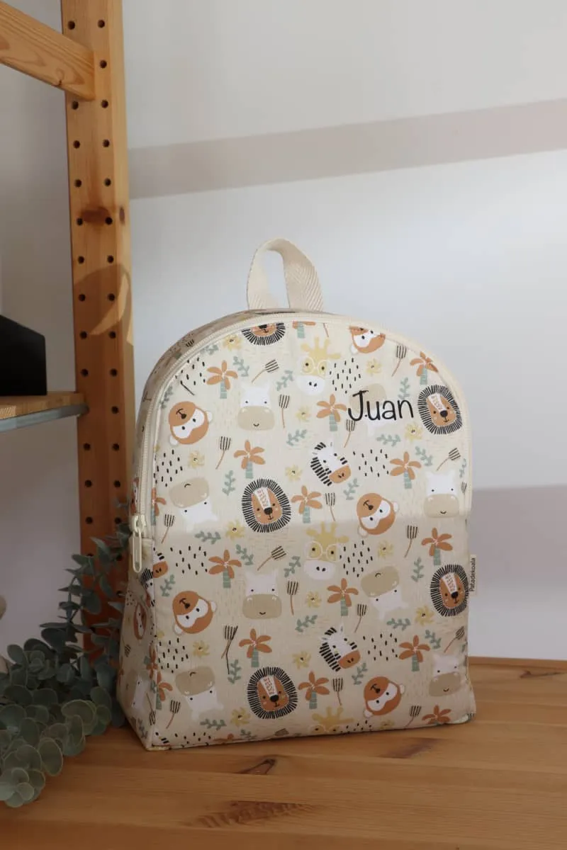 Mochila de tela infantil Animalitos del Zoo
