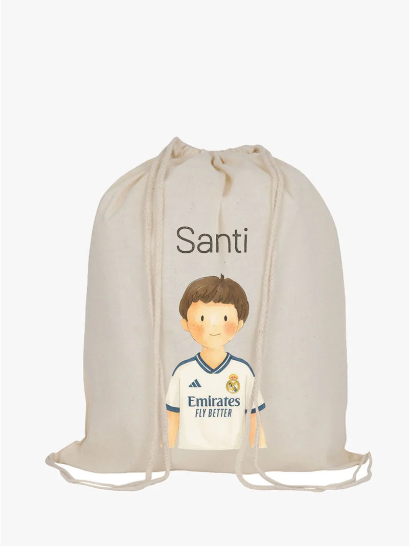 Mochila Cordones Fútbol Real Madrid Niño