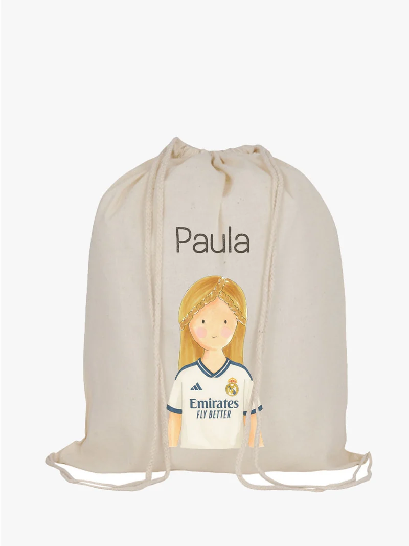 Mochila Cordones Fútbol Real Madrid Niña