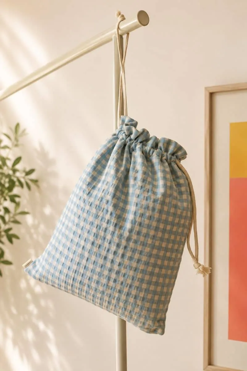 Bolsa impermeable multiusos vichy azul