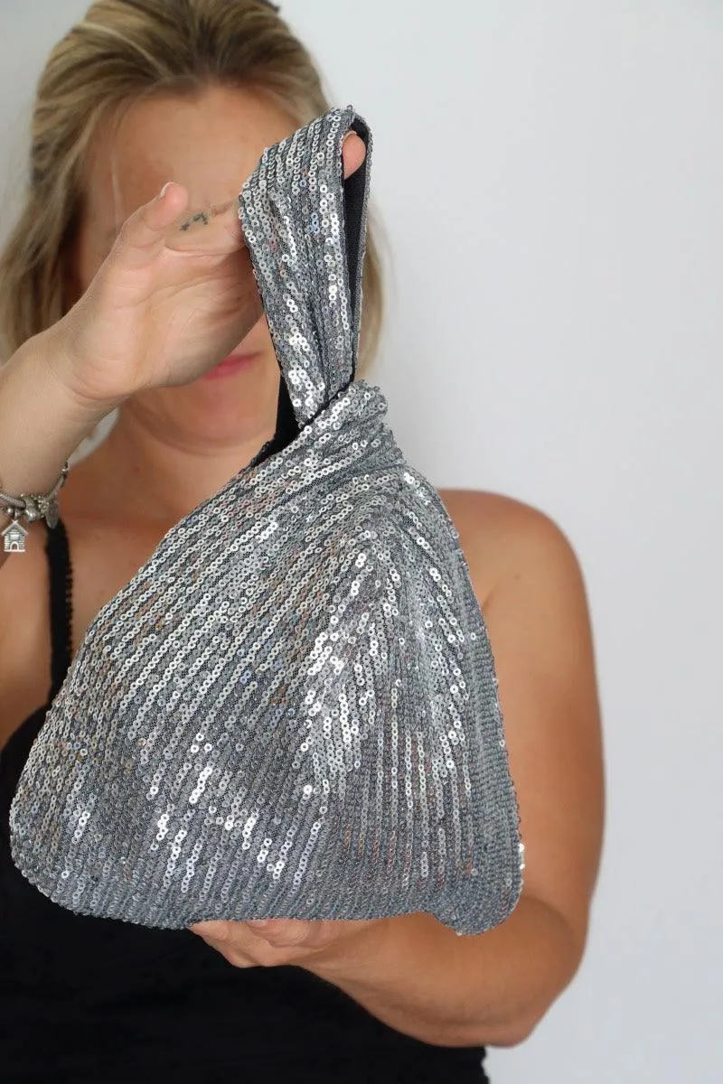 Bolso fiesta lentejuelas Plateado