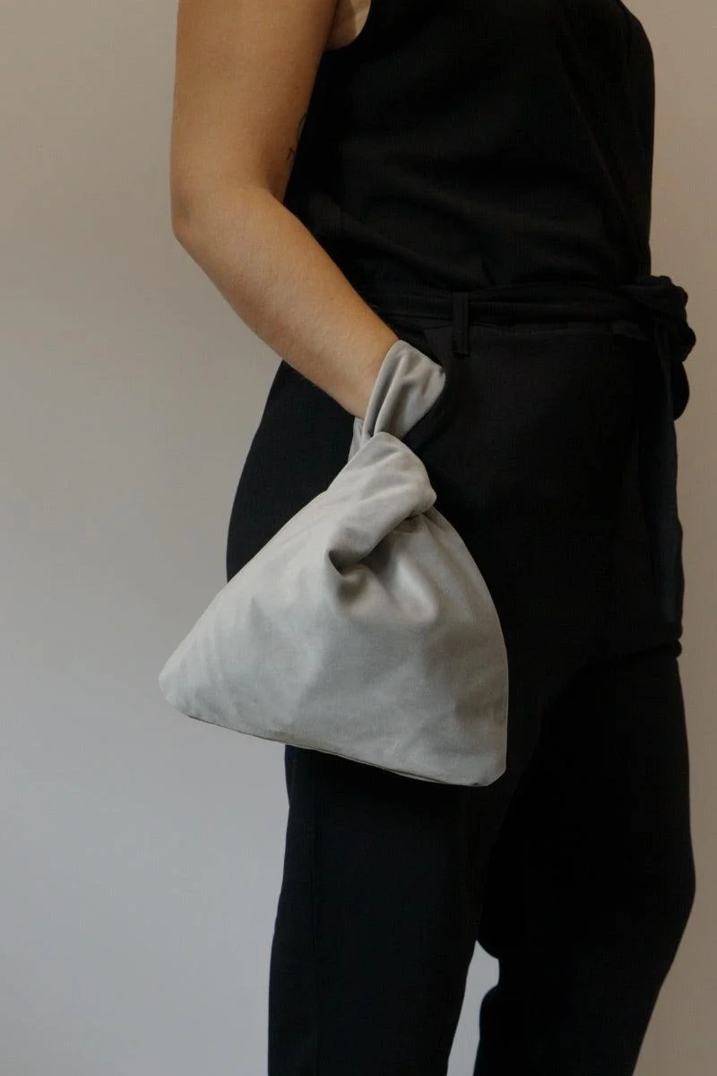 Bolso de fiesta terciopelo Gris