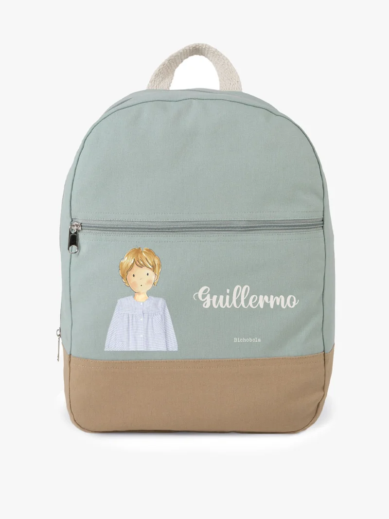 Mochila Tela Bicolor Colegio Arenales