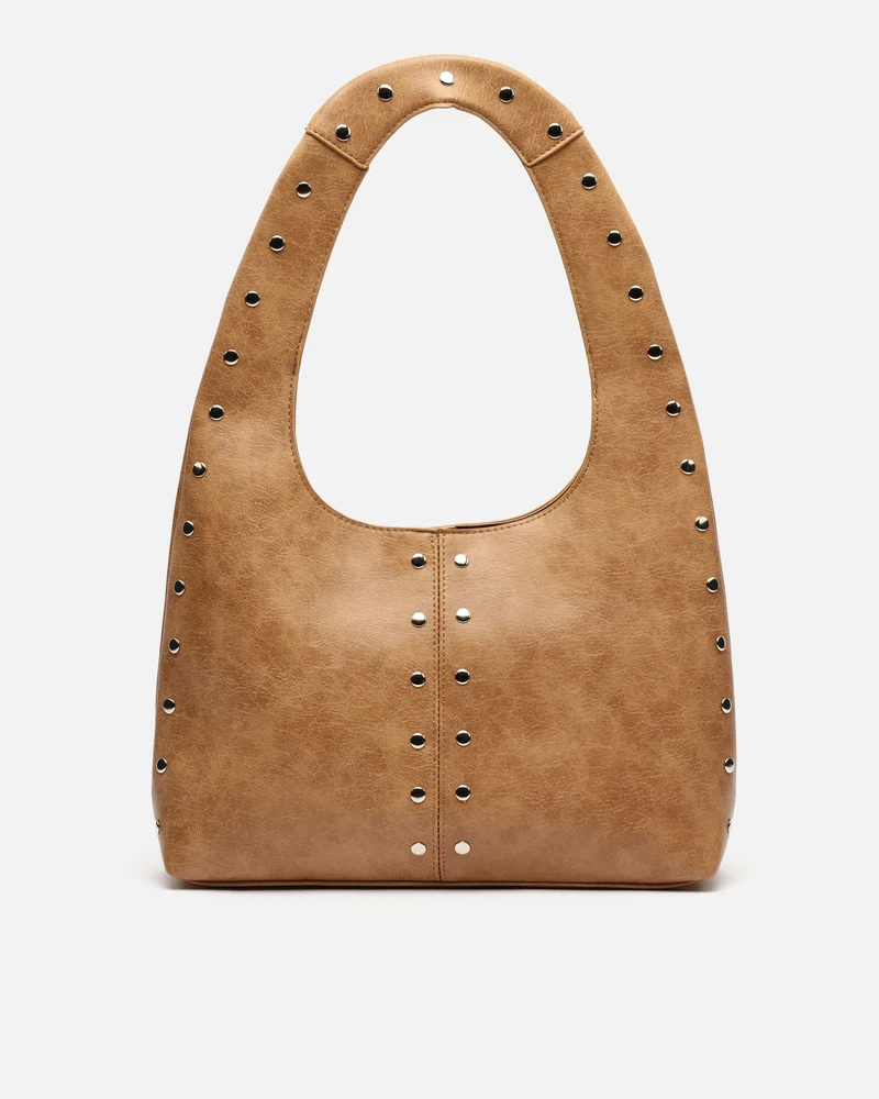 Estrangi bolso hobo grande con detalles metálicos