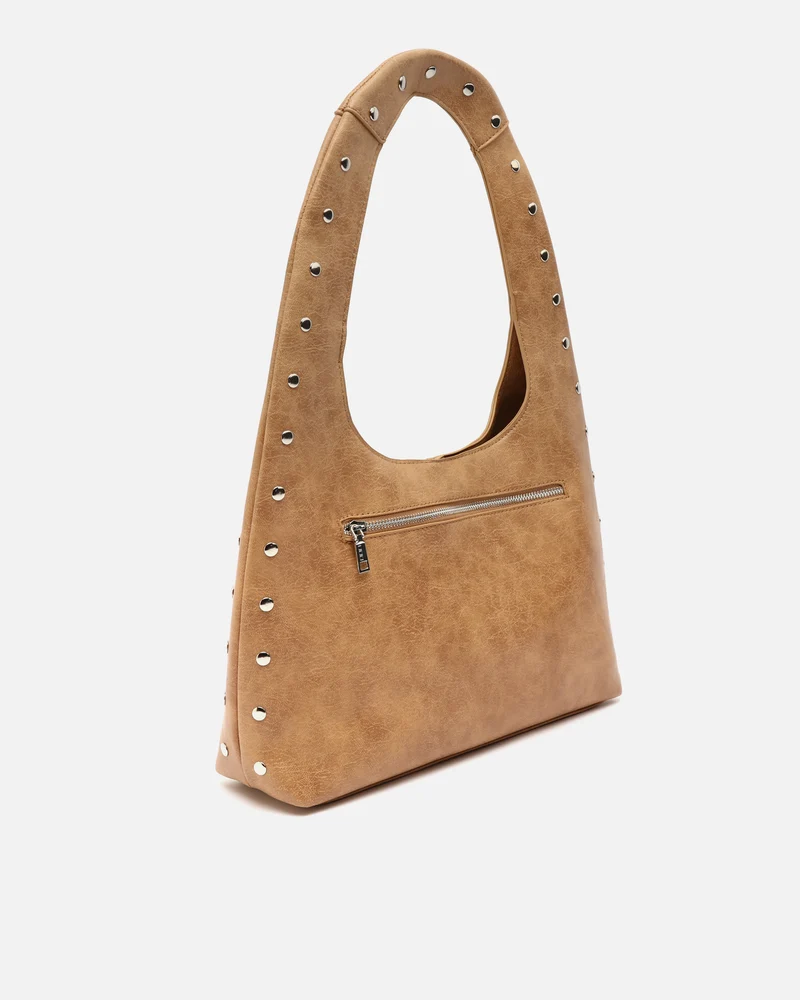 Estrangi bolso hobo grande con detalles metálicos