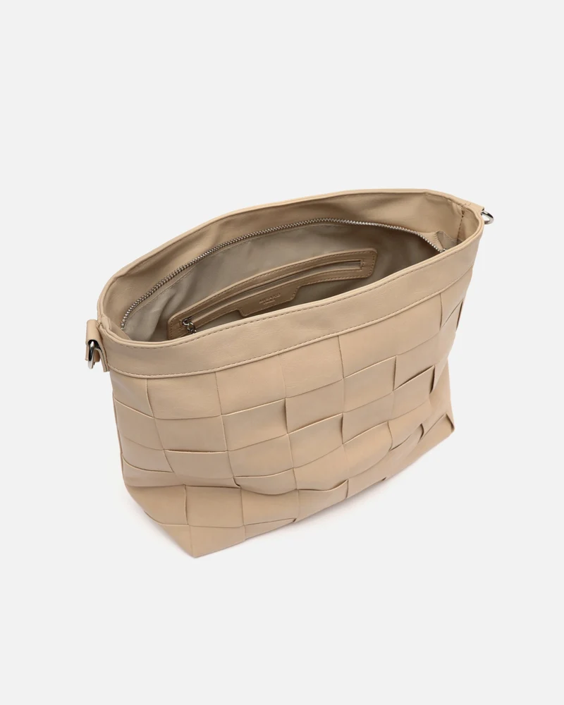 Fuso bolso de hombro trenzado con bandolera extraíble