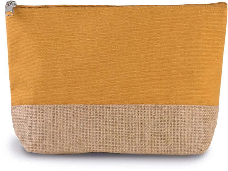 Bolsa em tecido de algodão e juta
