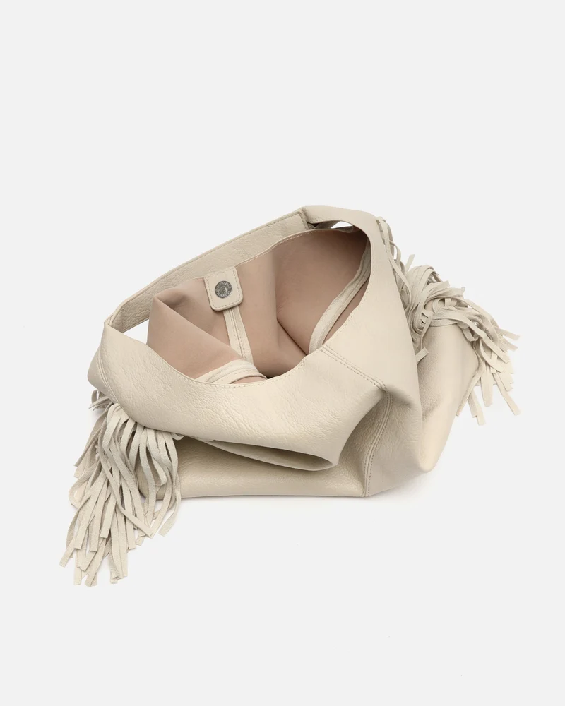 Frinpo-1 bolso hobo con neceser extraíble y detalle fleco