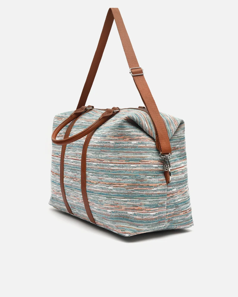Lurdes bolsa fin de semana con bandolera extraíble y estampado jacquard