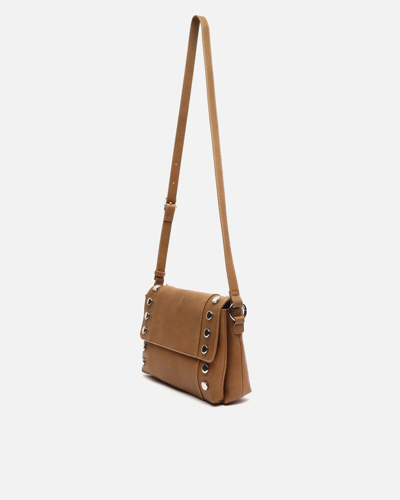 Diblin bolso bandolera con solapa y detalles metálicos