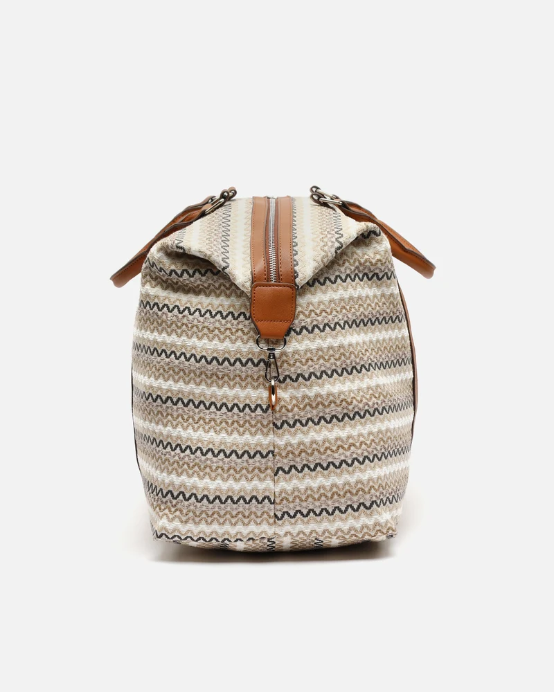 Tarvos bolsa fin de semana con estampado jacquard y bandolera extraíble