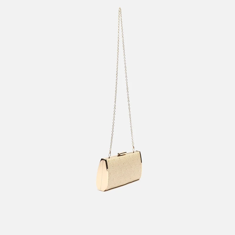 Retni bolso bandolera pequeño de fiesta efecto rafia con cadena
