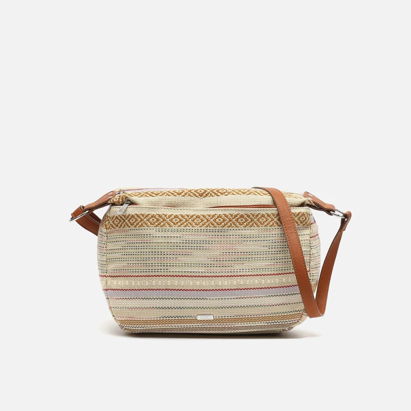 Mica bolso bandolera con estampado jacquard
