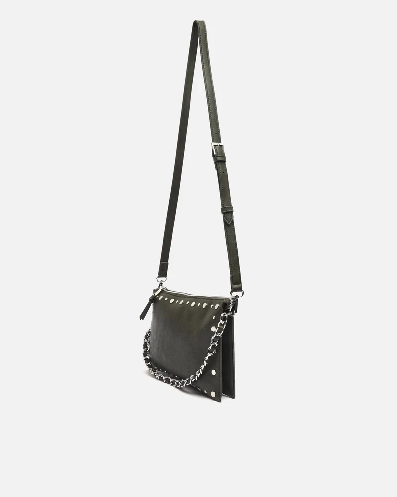 Rizu bolso bandolera pequeño con detalles metálicos ED.