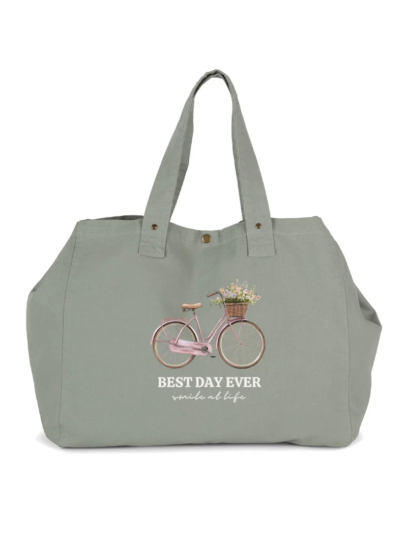 Bolsa Efecto Lavado Bici Rosa