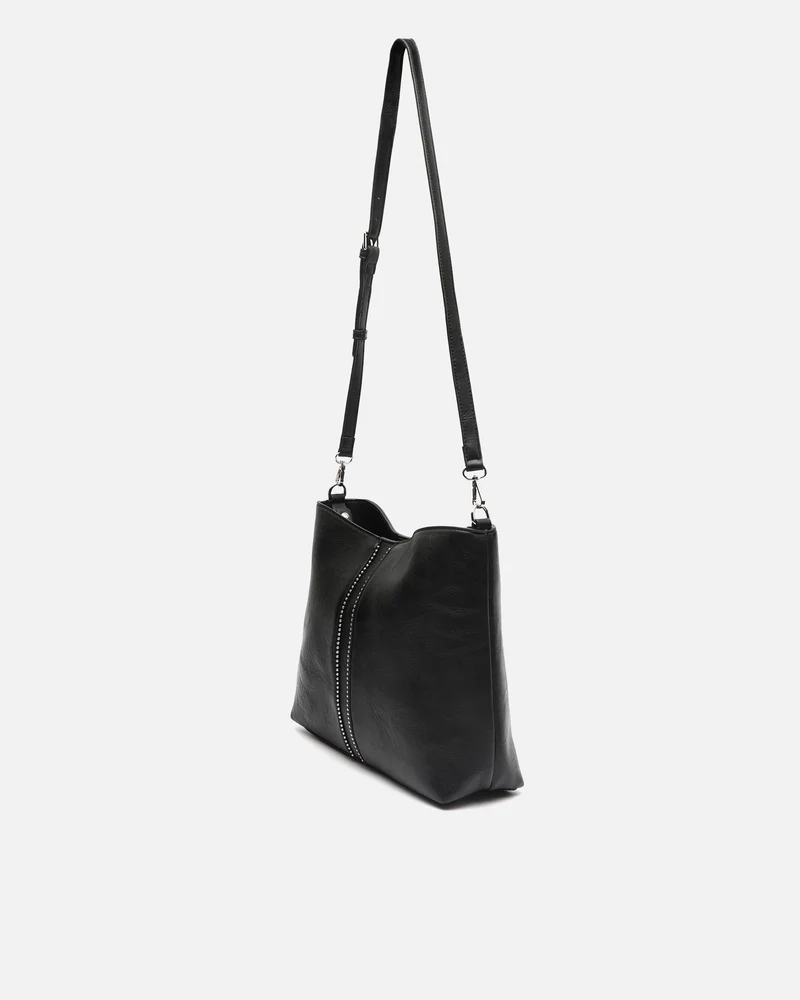 Zaoka bolso hobo con detalles metálicos y neceser e asa bandolera extraíble ED.