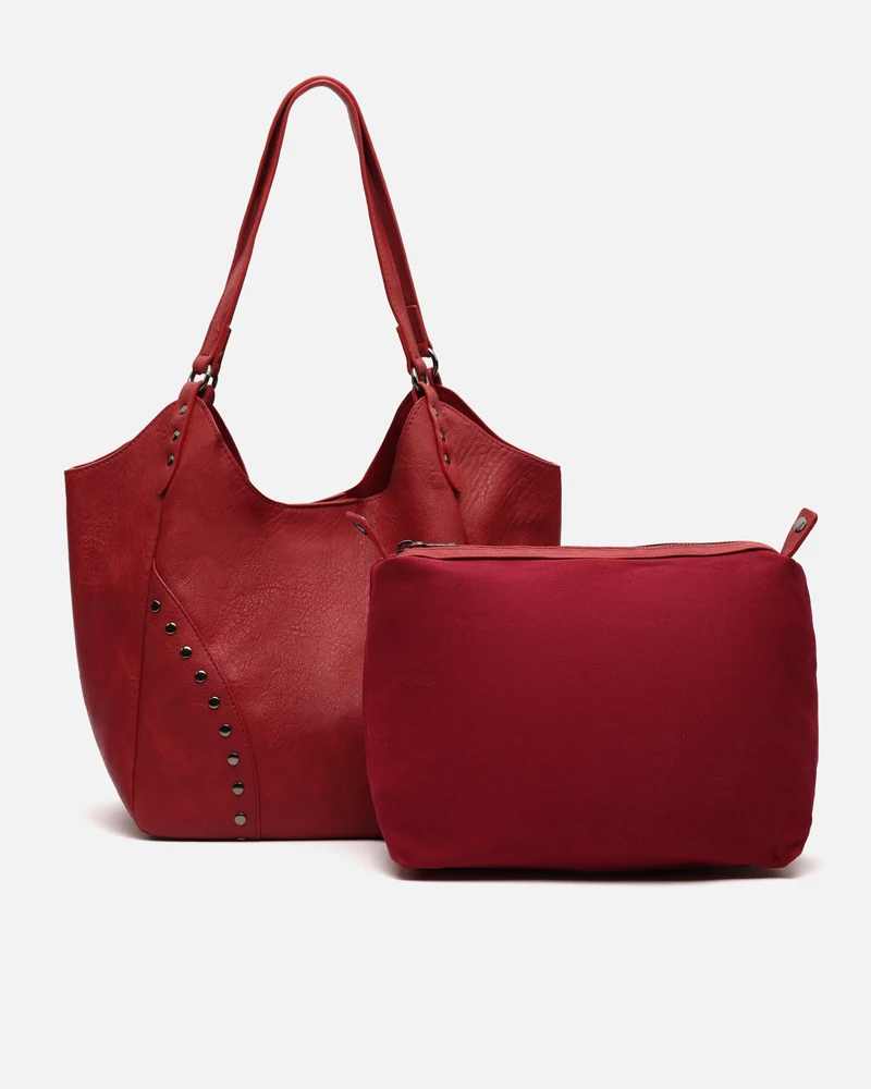 Serenity bolso de hombro con neceser extraíble y detalles metálicos