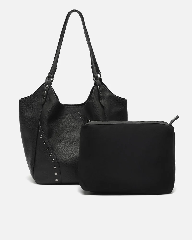 Serenity bolso de hombro con neceser extraíble y detalles metálicos
