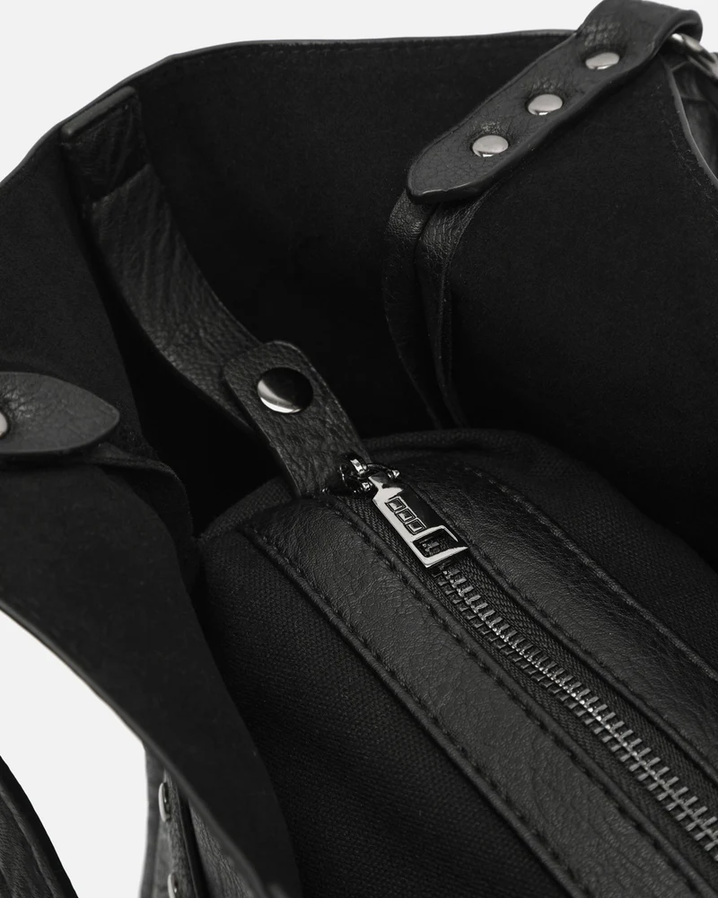 Serenity bolso de hombro con neceser extraíble y detalles metálicos