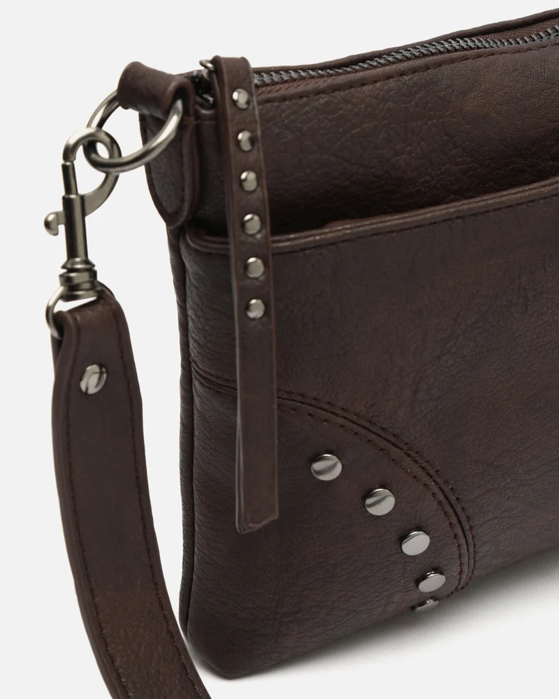 Sereny bolso bandolera pequeño con detalles metálicos