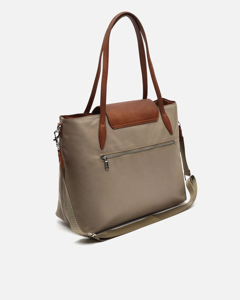 Teme bolso shopper grande en nylon con bolsillo para portátil 14 pulgadas