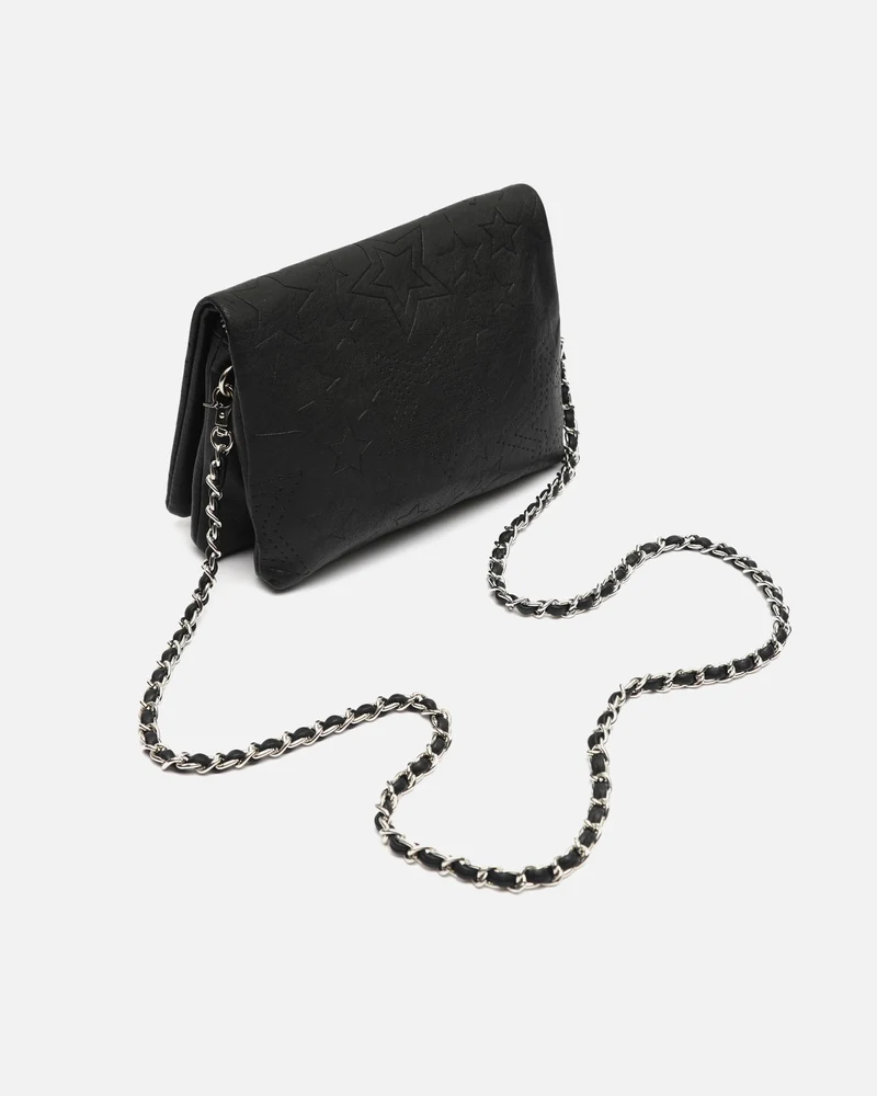 Startin bolso bandolera pequeño con solapa y grabado de estrellas
