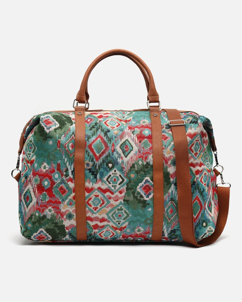 Zaria bolsa fin de semana con estampado jacquard y asa bandolera extraíble